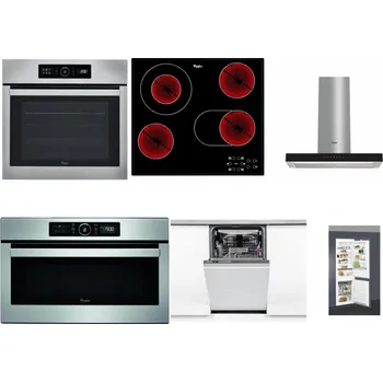 Set domácích spotřebičů WHIRLPOOL ABSOLUTE AKZ9 6230 IX + WHIRLPOOL AKT 8190/BA + WHIRLPOOL WHBS 62F LT K + WHIRLPOOL ABSOLUTE AMW 730 IX + WHIRLPOOL WSIO 3O34 PFE X + WHIRLPOOL ART 66112