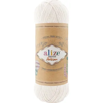 Galanterie Alize Příze Superwash Artisan 55 bílá