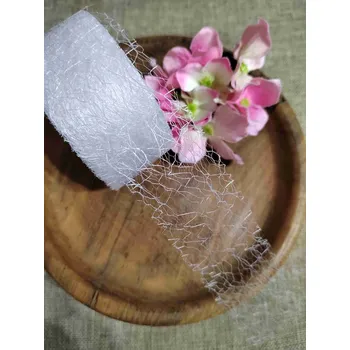 Stuha Stuha šíře 40 mm pavučinka bílá