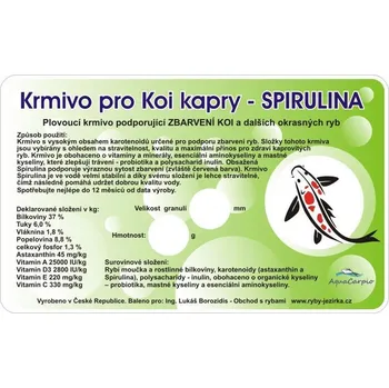 Krmivo pro rybičky Spirulina 3 mm / Krmivo pro Koi kapry 800 g
