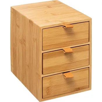 Stolování 5five Simply Smart Bambusový organizér na kosmetiku, 3 zásuvky