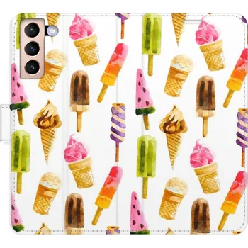 Pouzdro na mobilní telefon Flipové pouzdro iSaprio - Ice Cream Pattern - Samsung Galaxy S21