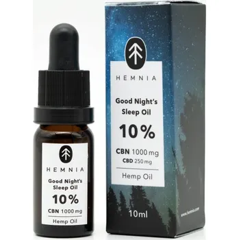 Hemnia Good Night's Sleep Konopný olej 10%, 1000 mg CBN, 250 mg CBD, 10 ml
