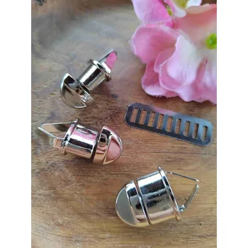 Zapínání na kabelku 23x37 mm otočné barva nikl