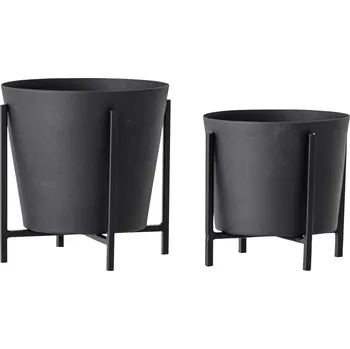 Váza Bloomingville Kovový květináč Bell ø12,5cm