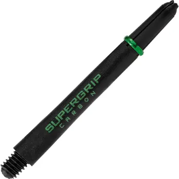 Příslušenství pro šipky Harrows Násadky SUPERGRIP CARBON black/green Velikost: Short 34mm