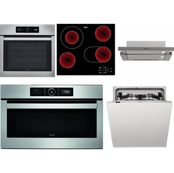 Set domácích spotřebičů WHIRLPOOL ABSOLUTE AKZ9 6230 IX + WHIRLPOOL AKT 8190/BA + WHIRLPOOL AKR 5390/1 IX + WHIRLPOOL ABSOLUTE AMW 730 IX + WHIRLPOOL WIC 3C33 PFE