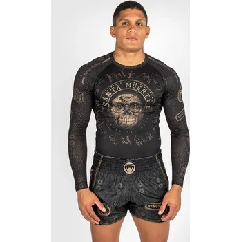 Rashguard Rashguard Venum Santa Muerte Dark Side - dlouhé rukávy - Black/Brown Velikost: S