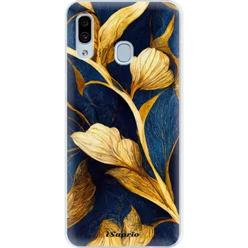 Pouzdro na mobilní telefon Silikonové pouzdro iSaprio - Gold Leaves - Samsung Galaxy A30