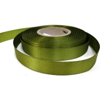 Stuha Saténová stuha oboulící - travní zelená - 24 mm - 1m
