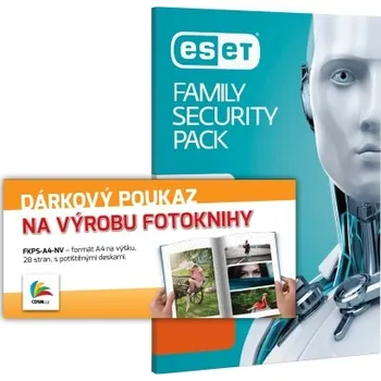 Antivir ESET Family Security Pack + DÁREK Fotokniha FKPS A4