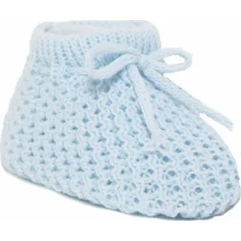 Capáčky Kojenecké pletené capáčky s mašličkou modré