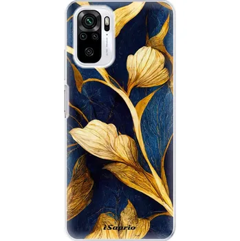 Pouzdro na mobilní telefon Odolné silikonové pouzdro iSaprio - Gold Leaves - Xiaomi Redmi Note 10 / Note 10S