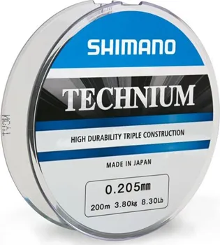 Shimano Technium tmavě šedý 0,205 mm/200 m