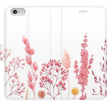 Pouzdro na mobilní telefon Flipové pouzdro iSaprio - Pink Flowers 03 - iPhone 6/6S