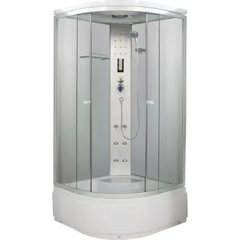 Sprchový box Sanotechnik Sprchový box s hlubokou vaničkou 90 x 90 x 215 cm bílý/čirý