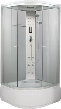 Masážní sprchový box Sanotechnik Sprchový box s hlubokou vaničkou 90 x 90 x 215 cm bílý/čirý