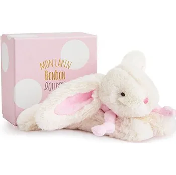 plyšák Doudou Dárková sada - Plyšový králíček pink 20 cm