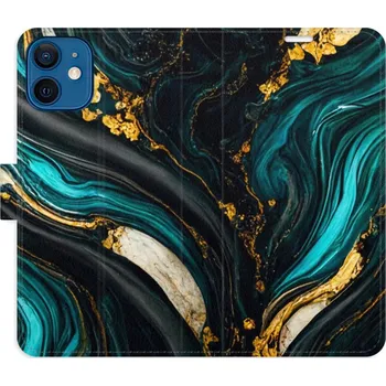 Pouzdro na mobilní telefon Flipové pouzdro iSaprio - Dark Paint - iPhone 12 mini