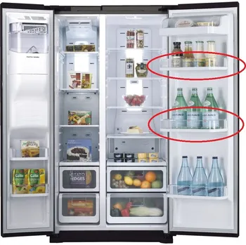 Kuchyňský spotřebič Samsung DA97-08268F 2. a 3. přihrádka z vrchu v pravé části dveří chladničky pro americkou ledničku