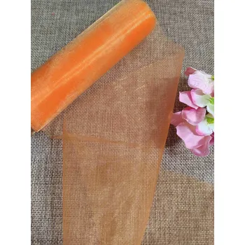 Stuha Organza / stuha šíře 14,5 cm oranžová