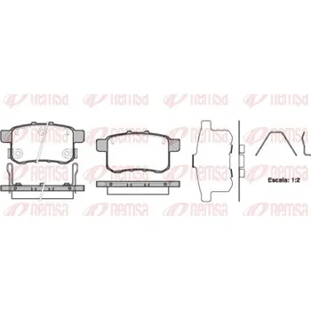 Brzdová destička Sada brzdových destiček, kotoučová brzda REMSA 1332.12