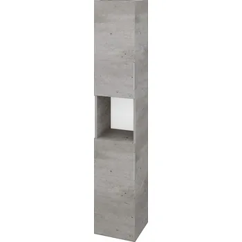 Koupelnový nábytek Dřevojas Vysoká skříň DOS SVD2O 35 - D01 Beton / Úchytka T05 / D01 Beton / Levé