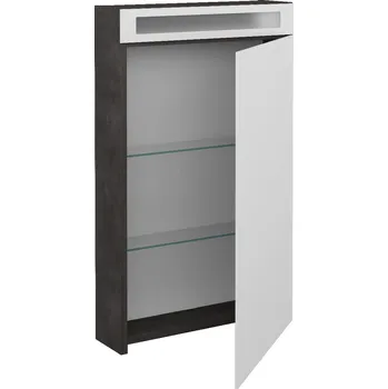 Koupelnový nábytek Dřevojas Jednodvéřová galerka MAX GAO 50 - D16 Beton tmavý / Pravé