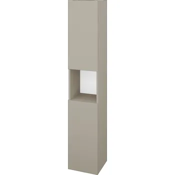Koupelnový nábytek Dřevojas Vysoká skříň DOS SVD2O 35 - M05 Béžová mat / Bez úchytky T31 / M05 Béžová mat / Levé