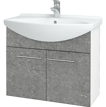 Koupelnový nábytek Dřevojas Koupelnová skříňka TAKE IT SZD2 75 - N01 Bílá lesk / Úchytka T02 / D20 Galaxy