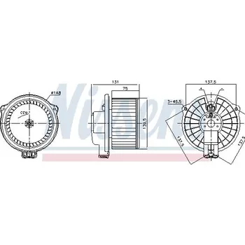 Ventilátor topení a klimatizace vnitřní ventilátor NISSENS 87717