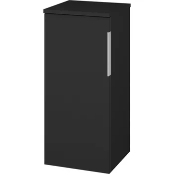 Koupelnový nábytek Dřevojas Nízká skříňka DOS SND 35 - L03 Antracit vysoký lesk / Úchytka T05 / L03 Antracit vysoký lesk / Pravé