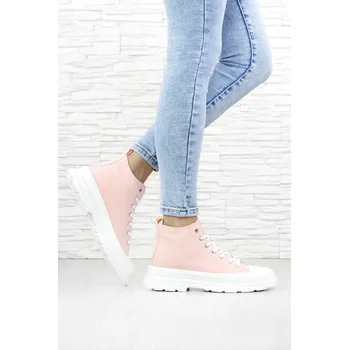 Dámské tenisky Prety Růžové kotníkové plátěnky 12019-27PI Velikost: 41