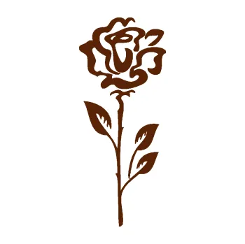 Samolepící dekorace SAMOLEPKA Růže 008 pravá (15 - hnědá) NA AUTO, NÁLEPKA, FÓLIE, POLEP, TUNING, VLASTNÍ TEXT, TISK, AUTOSAMOLEPKY.cz, POLEPY, OBRÁZEK, LOGO, SAMOLEPKY
