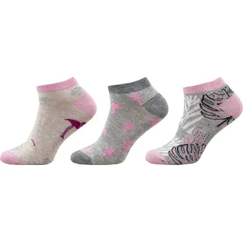 Dámské ponožky Dámské kotníkové ponožky NOVIA | multipack 3páry KM02 Velikost: 25-27 ( 38-41 )
