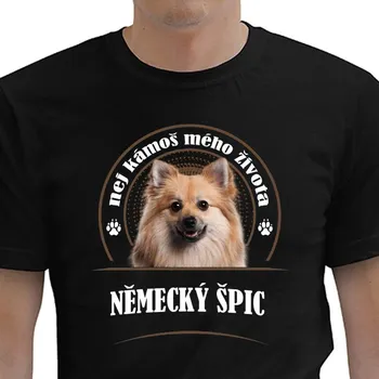 Dámské tričko STRIKER Tričko Německý špic Barva: Černá, Velikost: XXXL