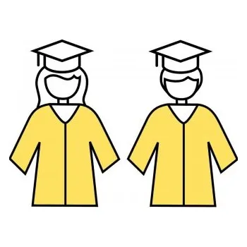 Dětský batoh DĚTSKÝ studentský talár, Barva šálu Bez šálu, Barva taláru 206 - světlá antická zlatá