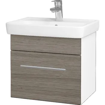 Koupelnový nábytek Dřevojas Koupelnová skříňka SOLO SZZ 50 - N01 Bílá lesk / Úchytka T02 / D03 Cafe