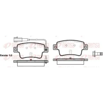 Brzdová destička Sada brzdových destiček, kotoučová brzda REMSA 1198.02