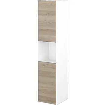 Koupelnový nábytek Dřevojas Vysoká skříň BONO SVD2O 35 - N01 Bílá lesk / Úchytka T34 / D17 Colorado / Levé