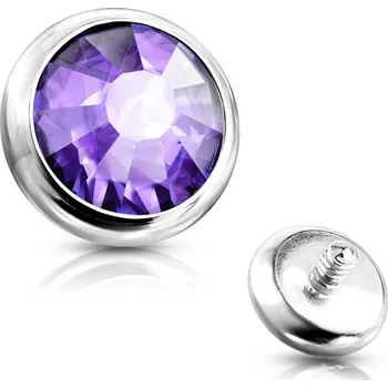Piercing Šperky4U Náhradní kamínek k labretě, průměr 4 mm - ND005-04TZ