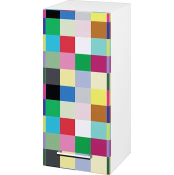 Koupelnový nábytek Dřevojas Horní skříňka SYD 35 - N01 Bílá lesk / Úchytka T03 / IND Individual / Pravé