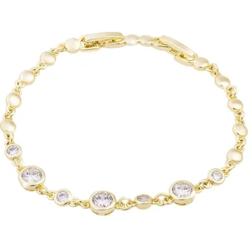 Náramek biju Pozlacený náramek 14k, složený z koleček a ozdobený zirkony 2002201