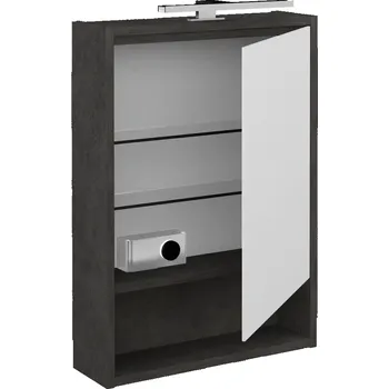 Koupelnový nábytek Dřevojas Jednodveřová galerka FOCUS GAOE 50 - D16 Beton tmavý / Pravé