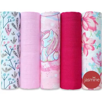 látková plena JASMINE Bavlněné pleny box Girl 3 70x80 5ks