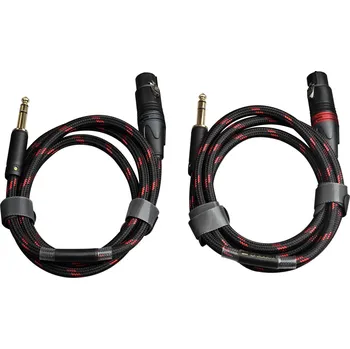 Audio kabel Topping TCT3-125 (Vysoce kvalitní dvojice Jack 6,3mm - XLR female kabelů. Čistá monokrystalická měď, 8 postříbřených vláken. Délka 125 cm.)