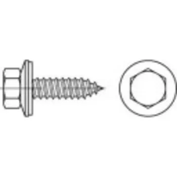 Vrut TOOLCRAFT 1069997 vrut na dřevěné fasády 6.5 mm 100 mm vnější šestihran 88176 nerezová ocel A2 100 ks