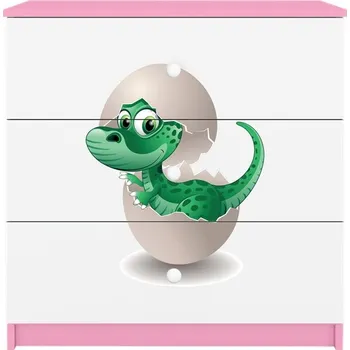 Komoda Komoda Babydreams 80 cm dinosaurus růžová