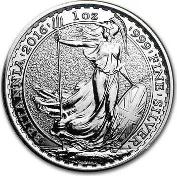 The Royal Mint Britannia 1 oz 2016 stříbrná mince 31,1 g