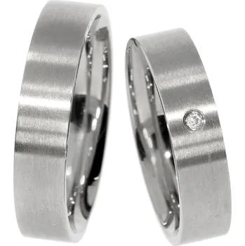 Prsten Zlatnictví Helios Ocelové snubní prsteny 10012